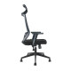 Кресло Riva Chair Bronte A755 Luxe черная ткань, черная сетка