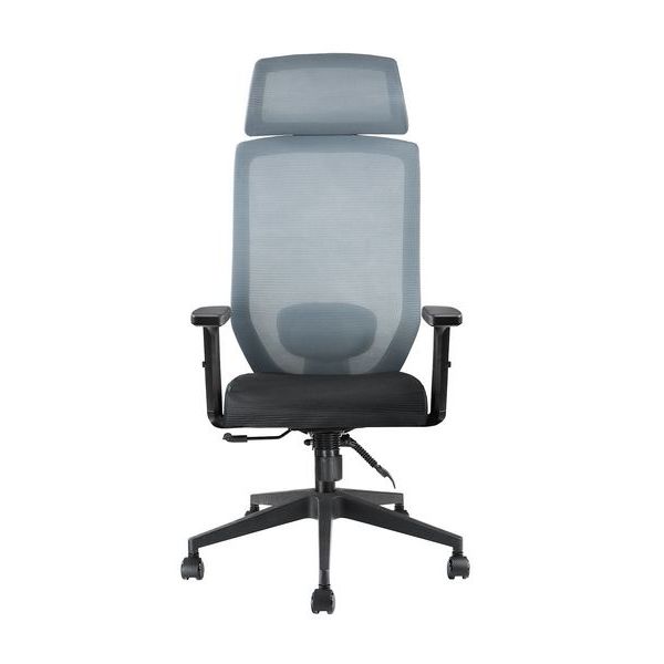 Кресло Riva Chair Bronte A755 Luxe черная ткань, серая сетка