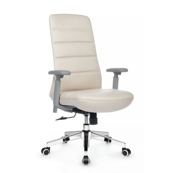 Кресло Riva Chair Sam-M B654-1 кремовая экокожа