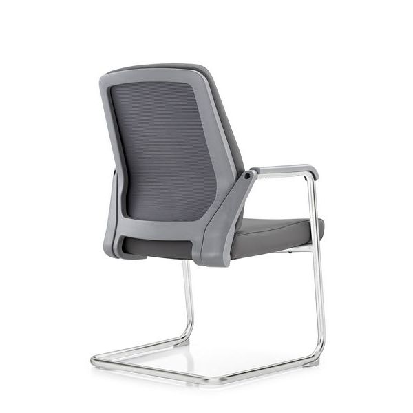 Конференц-кресло Riva Chair Sitting D825-5 темно-серая экокожа