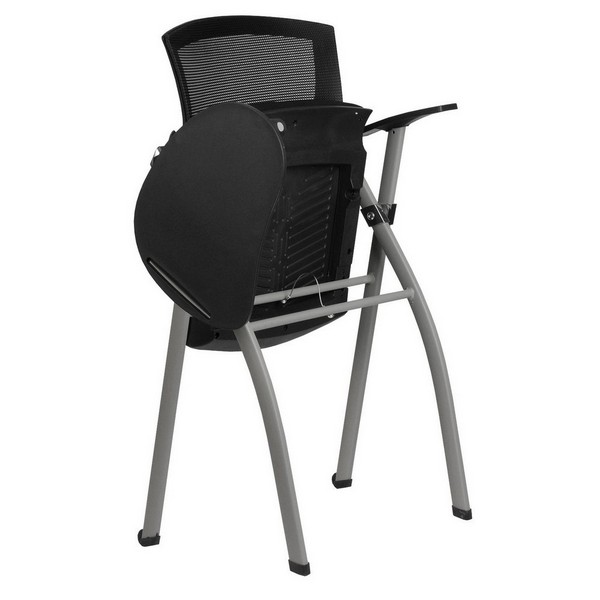 Стул складной Riva Chair 462TE черная сетка, черная ткань