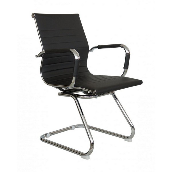 Конференц-кресло Riva Chair Hugo 6002-3 черная экокожа