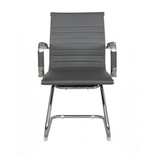 Конференц-кресло Riva Chair 6002-3E серая экокожа
