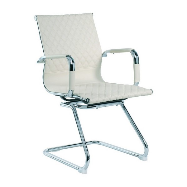 Конференц-кресло Riva Chair 6016-3 бежевая экокожа