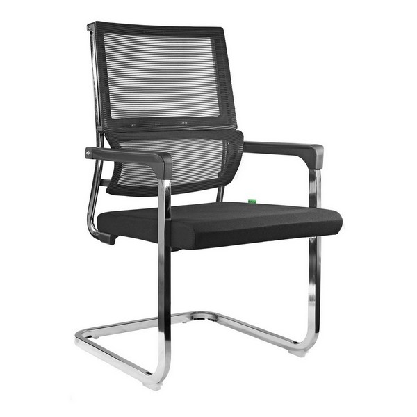 Конференц-кресло Riva Chair D201 черный пластик, черная ткань