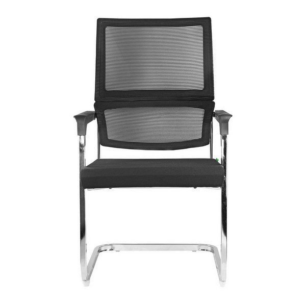 Конференц-кресло Riva Chair D201 черный пластик, черная ткань