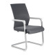 Конференц-кресло Riva Chair D819 серая сетка, белый пластик