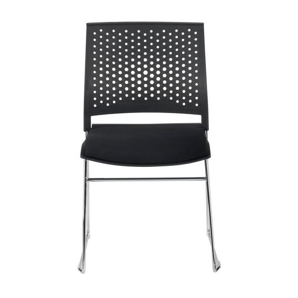 Конференц-кресло Riva Chair D918B черный пластик, черная ткань