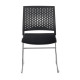 Конференц-кресло Riva Chair D918B черный пластик, черная ткань