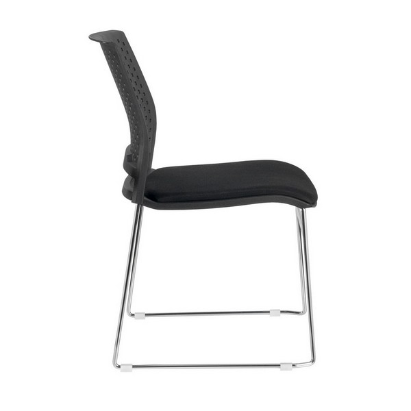 Конференц-кресло Riva Chair Color D918B черный пластик, черная ткань