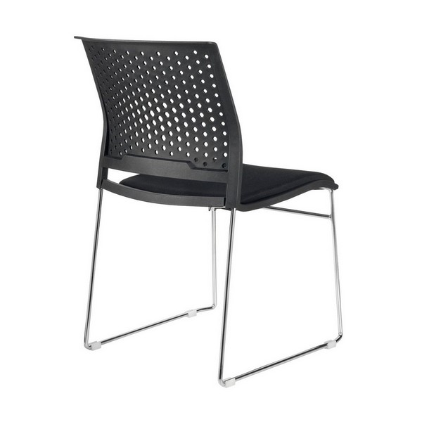 Конференц-кресло Riva Chair D918B черный пластик, черная ткань