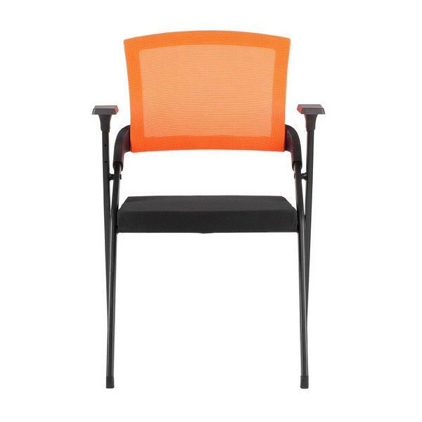 Стул складной Riva Chair Seat M2001 оранжевая сетка, черная ткань