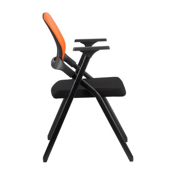 Стул складной Riva Chair Seat M2001 оранжевая сетка, черная ткань