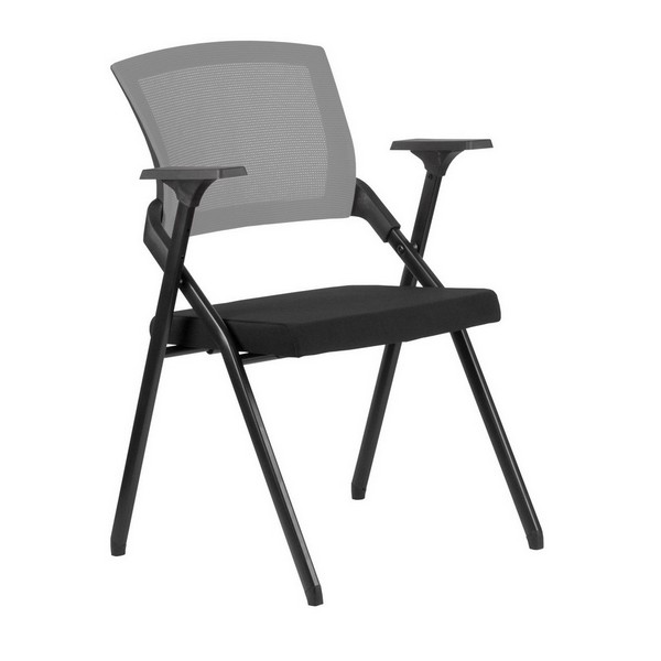 Стул складной Riva Chair Seat M2001 серая сетка, черная ткань