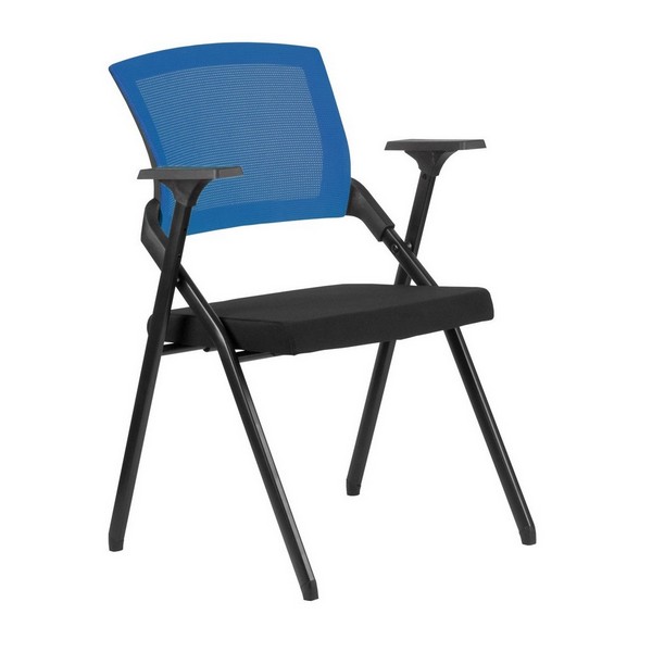 Стул складной Riva Chair Seat M2001 синяя сетка, черная ткань