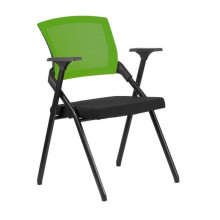 Стул складной Riva Chair M2001 зеленая сетка, черная ткань