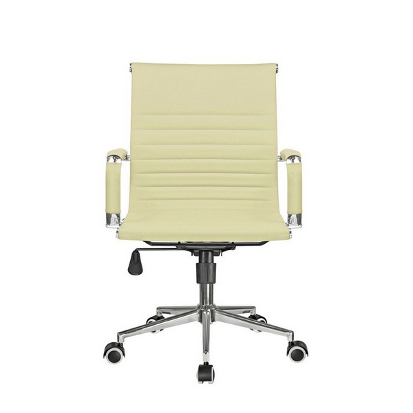 Кресло руководителя Riva Chair 6002-2SE светло-бежевая экокожа