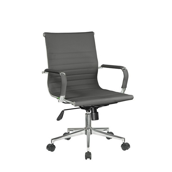 Кресло руководителя Riva Chair 6002-2SE серая экокожа