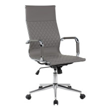 Кресло руководителя Riva Chair 6016-1S серая экокожа