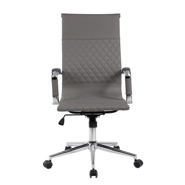 Кресло руководителя Riva Chair 6016-1S серая экокожа