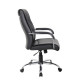 Кресло руководителя Riva Chair 9249-1 черная экокожа