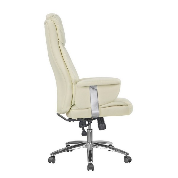 Кресло руководителя Riva Chair 9501 кремовая экокожа