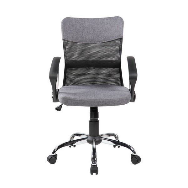 Офисное кресло Riva Chair 8005 серая ткань, черная сетка