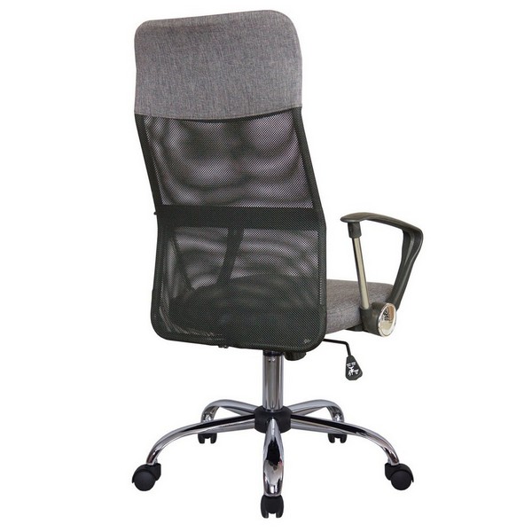 Офисное кресло Riva Chair 8074 F серая ткань, черная сетка