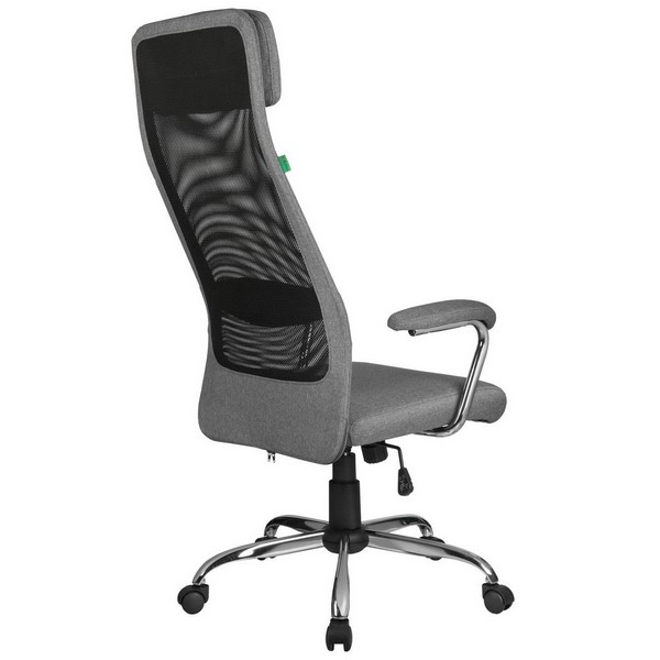 Офисное кресло Riva Chair 8206 HX серая ткань, черная сетка