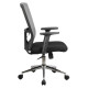 Офисное кресло Riva Chair 831E серая сетка, черная ткань