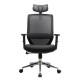 Офисное кресло Riva Chair 833 H черная сетка, черная ткань