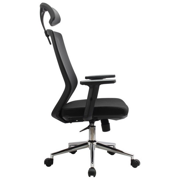 Офисное кресло Riva Chair 833 H черная сетка, черная ткань