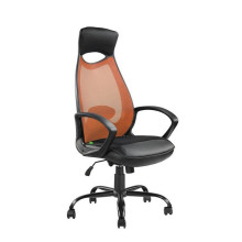Офисное кресло Riva Chair 840 оранжевая сетка, черная ткань