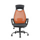 Офисное кресло Riva Chair 840 оранжевая сетка, черная ткань