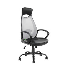 Офисное кресло Riva Chair 840 серая сетка, черная ткань