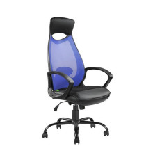 Офисное кресло Riva Chair 840 синяя сетка, черная ткань