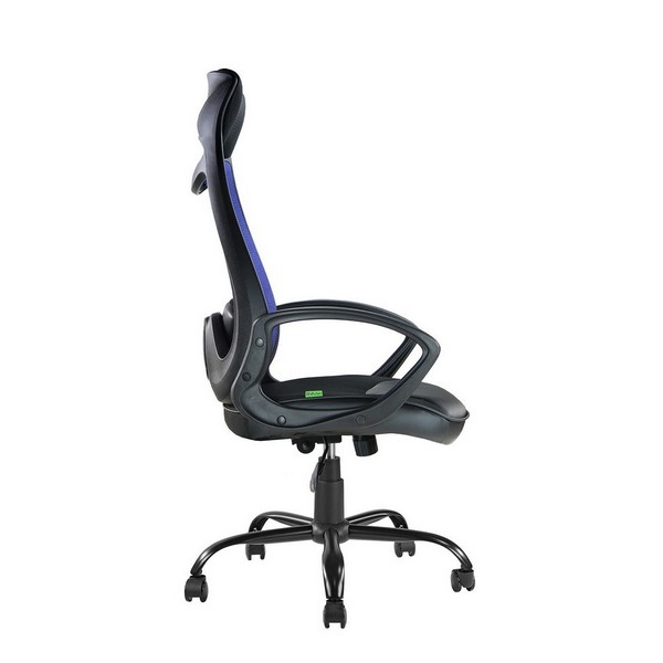 Офисное кресло Riva Chair 840 синяя сетка, черная ткань