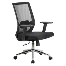 Офисное кресло Riva Chair 851E черная сетка, черная ткань
