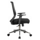 Офисное кресло Riva Chair 871E черная сетка, черная ткань