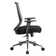 Офисное кресло Riva Chair 871E серая сетка, черная ткань