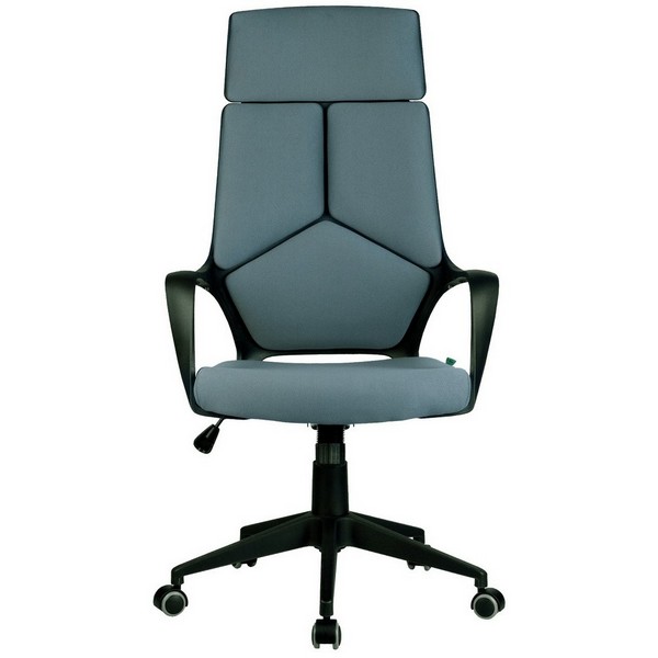 Офисное кресло Riva Chair 8989 серая ткань, черный пластик