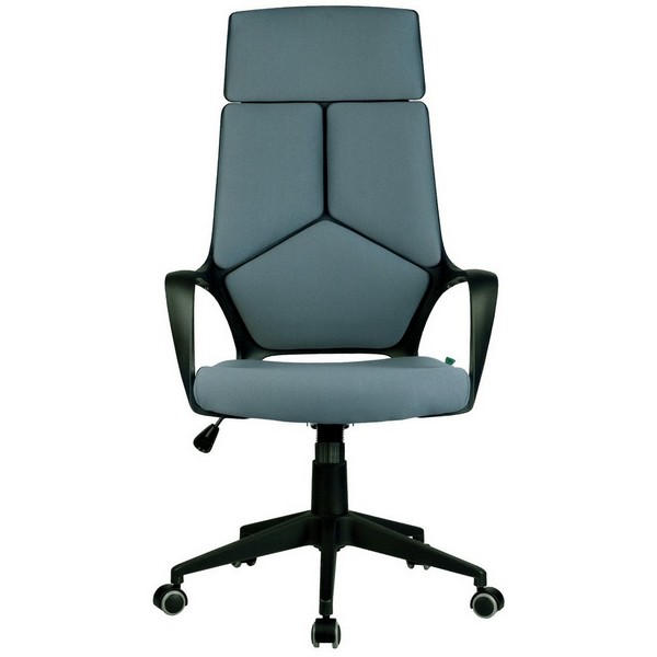 Кресло Riva Chair IQ Rv 8989 серая ткань, черный пластик