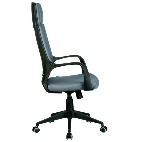 Офисное кресло Riva Chair 8989 серая ткань, черный пластик