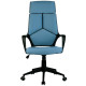 Офисное кресло Riva Chair 8989 синяя ткань, черный пластик