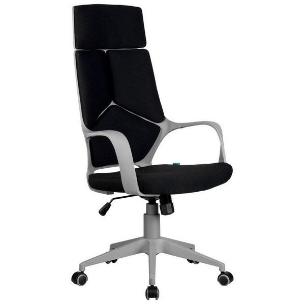 Офисное кресло Riva Chair 8989 черная ткань, серый пластик