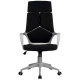 Офисное кресло Riva Chair 8989 черная ткань, серый пластик