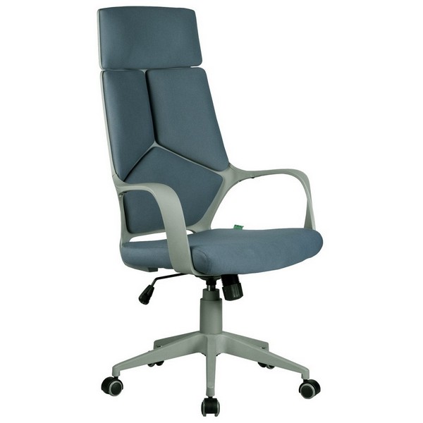 Офисное кресло Riva Chair 8989 серая ткань, серый пластик