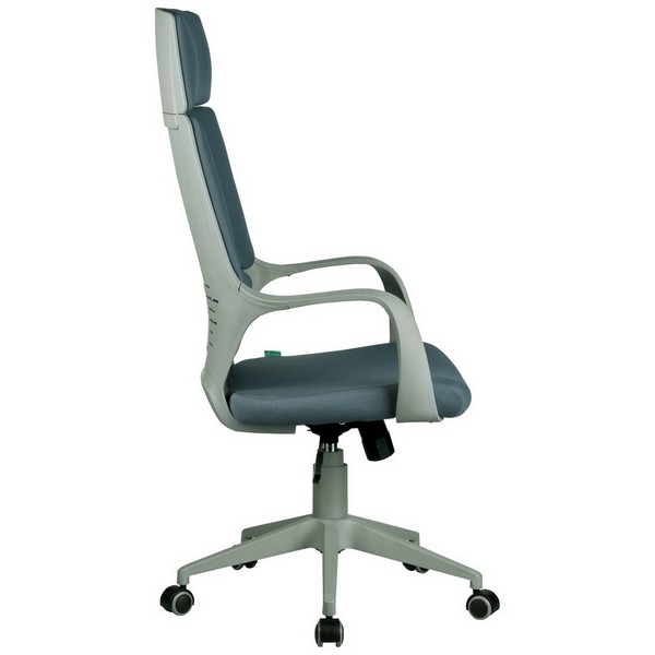 Офисное кресло Riva Chair 8989 серая ткань, серый пластик