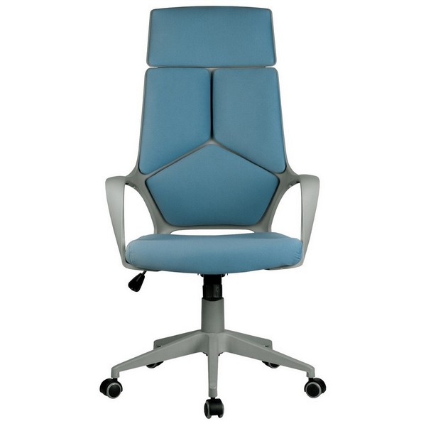 Офисное кресло Riva Chair 8989 синяя ткань, серый пластик
