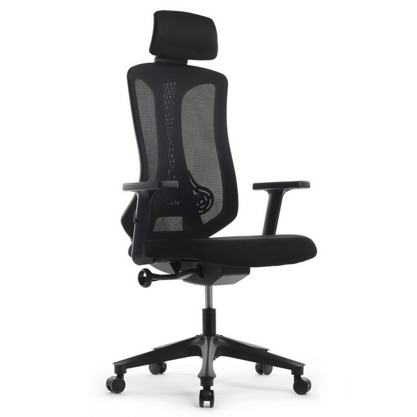 Офисное кресло Riva Chair A2101 черная сетка, черная ткань